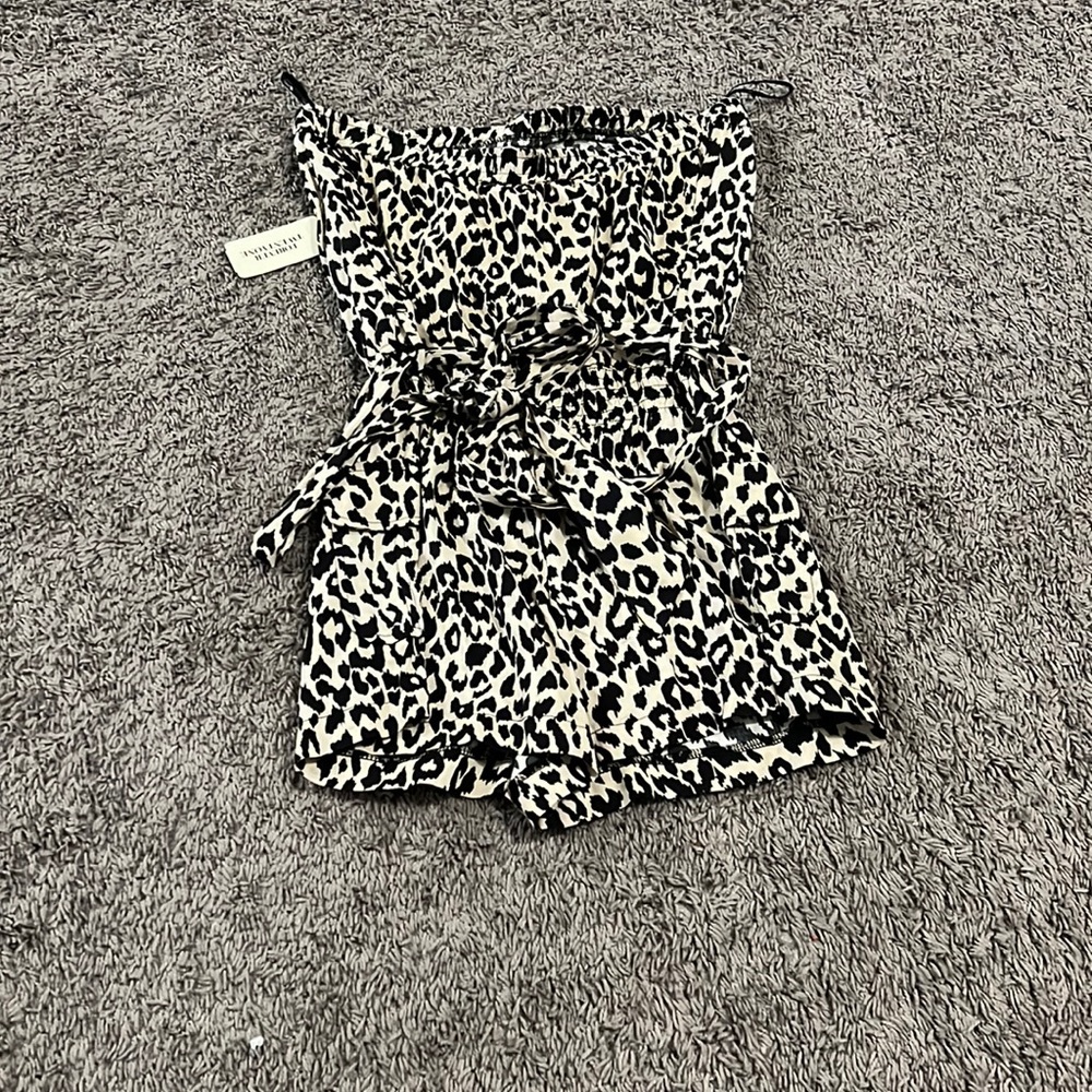 Cheetah print short romper size medium